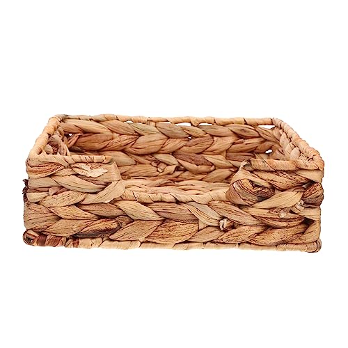 SOLUSTRE Creative Woven Snack Basket Decorative Basket for Home Office Versatile Tabletop Storage for Sundries Snacks Stylish Desktop Organizer