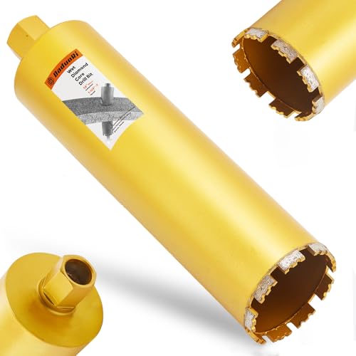 4 1/4 Inch Wet Core Drill Bit, 4.25" Diameter x 14" Depth, 1-1/4"-7 Thread Diamond Core Bits for Concrete with Rebar, Masonry, Brick Block,Cement, Stucco, Stone (108mm)