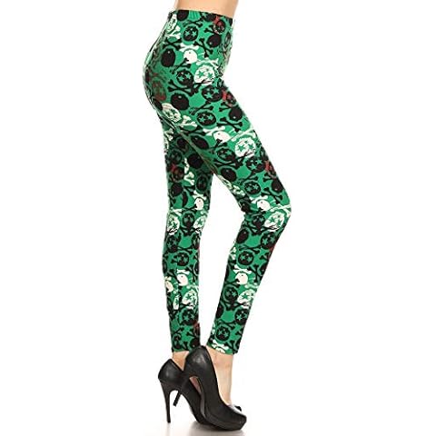 Leggings Depot Leggings Halloween Tête de Mort Cover