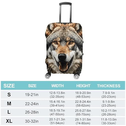 Hungry Like A Wolf Luggage Cover, Washable Elastic Suitcase Cover Protector Fit 18-32 Inch Luggage2