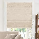 CHICOLOGY Roman Shades for Windows , Window Treatments , Roman Shades , Roman Window Shades , Room Darkening Shades , Window Shades , 31'W X 64'H , Belgian Flax (Privacy & Light Filtering)