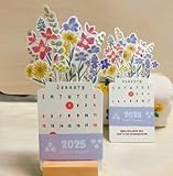 Grande calendario da parete 2024-2025, calendario 2025, fiori fioriti, calendario da scriv...