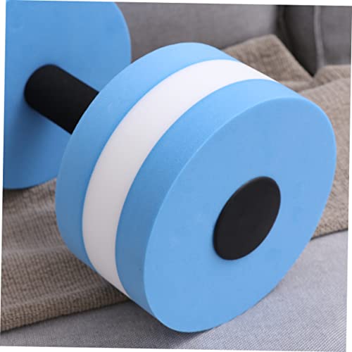 Mancuernas de Agua EVA para Ejercicio Acuático Azul y Blanco miniatura 3