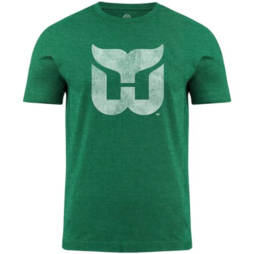 Bulletin Hartford Whalers NHL Vintage Distressed Logo Heathered T-Shirt - Green - X-Large
