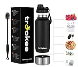 trookee® - Botella Agua Acero Inoxidable 1 Litro, Doble Capa y Base Extraíble, Sin BPA - Botella Termica, Garrafa Agua, 12h. Caliente y 24h. Fría - Termo Cafe - Botella Gimnasio, Oficina, Mascotas