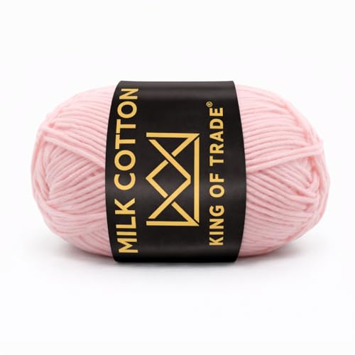 Milchwolle Milchbaumwolle Milchgarn Häkeln Stricken 100m 50g 1 Stück Hell-Rosa