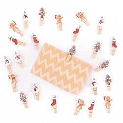 24 Wooden Pegs Advent Calendar Numbers