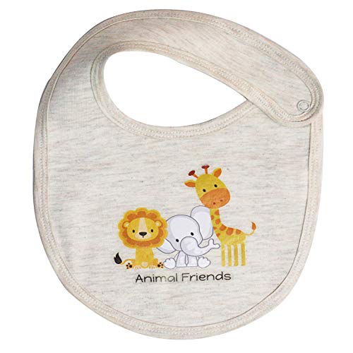 Image of Real Basics bib set of 6 for kids, 100% cotton, for new borns, girls and infants.(soft and absorbent /multicolour)