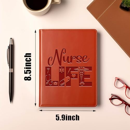 WHLBHG Presente de enfermeira, caderno de couro para enfermeiras, presente de semana para enfermeira