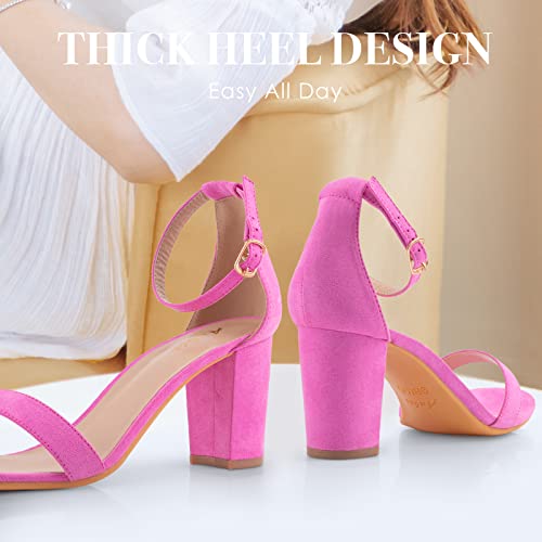 Image of Ankis Heels for Women Open Toe Ankle Strap Chunky Heel Sandals 2.75 Inch
