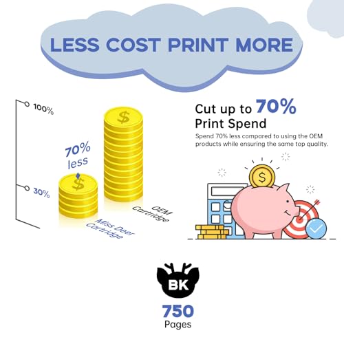 Image of Miss Deer LC404 Black Ink Cartridges Compatible Replacement for Brother LC404BK LC404 Black Ink,Work for Brother MFC-J1205W MFC-J1215W MFC-J1205W XL Printer