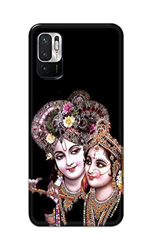 Image of PRINTFIDAA� Printed Hard Back Cover Case for Mi Redmi Note 10T 5G | Mi Redmi Note 10 5G Back Cover (Radha Krishna) -2808