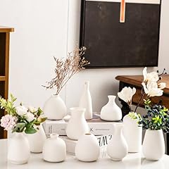 A-white Bud Vases 11pcs