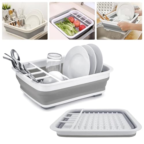 Faltbare Faltbar Sieb Nudelsieb Schüssel Küche Küchensieb Kunststoff Passiersieb Spülschüssel Plastiksieb Siebservierer für Spülbecken Küchenutensilien