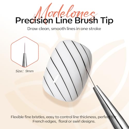 Image of modelones French Tip Nail Brush, 3-in-1 Cat Eye Magnet Cylindrical & Ball Magnet French Tip Nail Tool, Multi-Effect Magnets for Cat Eye Gel Polish DIY at Home Salon