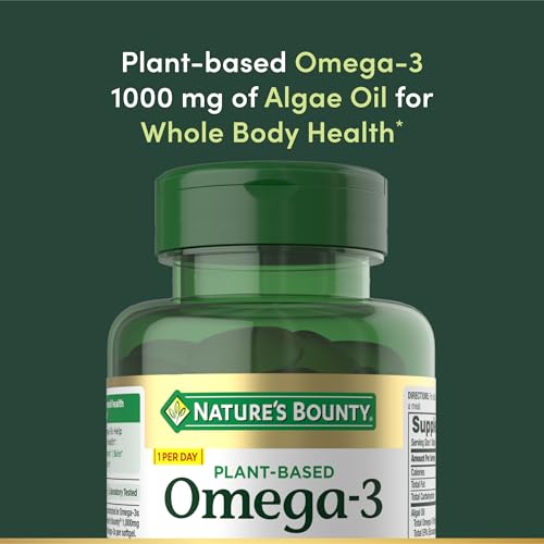 Nature's Bounty Omega 3, Plant-Based Omega 3 Fatty Acid Supplement, 520mg, Supports Whole Body Health Including Heart, Skin, Joint, 30 Vegetarian Softgels, Fish Oil Alternative - Image 4