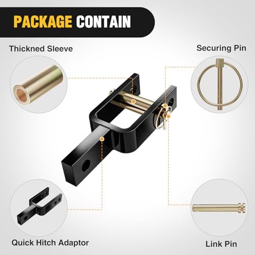 Image of Nilight Versatile Quick Hitch Adapter with Adapter Sleeve Used to Adjust Top Link Bracket Movements Fits for Category 1 3-Point Quick Hitch Tractors