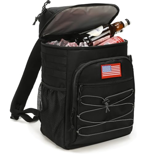 Image of 25L Insulated Cooler Backpack Water-Resistant Molle Cooler Bag for Camping