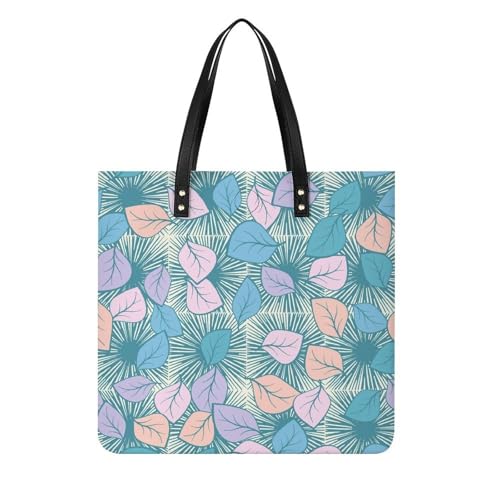 Sac cabas feuille verte 39x39cm : le sac de voyage léger contre les bagages encombrants