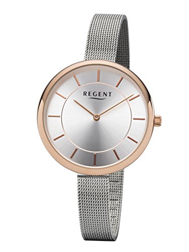Preisvergleich Produktbild Regent Damen Analog Quarz Uhr mit Edelstahl Armband 12211013