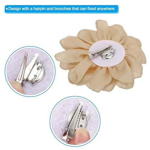 Image of PATIKIL Rose Flower Hair Clips, Fabric Brooch Pins for Women Wedding Party Dance Dress Clothes Accessories Valentine's Day Gifts