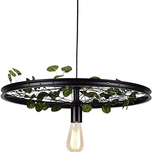 Suspension luminaire rétro roue lustre rustique de ferme et plafonnier pour cuisine