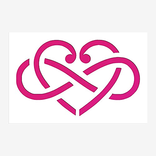 Infinity Heart Stencil Reusable Sturdy Flexible Transparent 1.5 x 2.5 Inches 10mil Mylar Arts and Crafts Material Scrapbooking for Airbrush Painting Drawing
