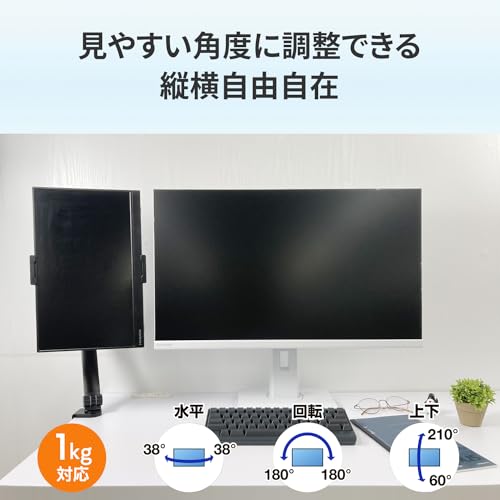 ゴッパ(GOPPA) モバイルディスプレイアームクランプ固定式(~17.3インチ)GP-DPA17LC/B-EC