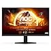 AOC Gaming 27G4XED - 27 Zoll Full HD Monitor, 180 Hz, 1 ms, FreeSync Prem., G-Sync comp., HDR10 (1920x1080, 2X HDMI 2.0, 1x DisplayPort 1.4) schwarz/grau
