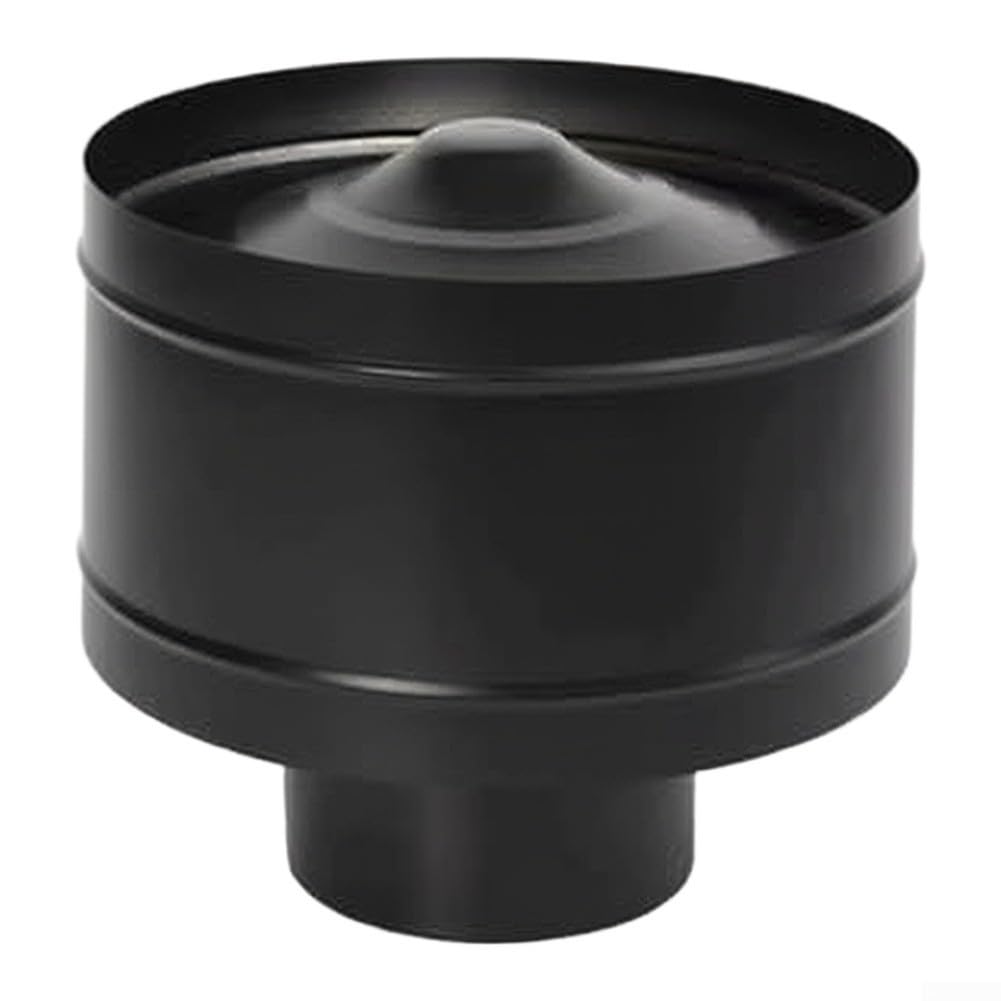 Comignolo Girevole 304 Nero 150mm Anti-Pioggia Comignolo Girevole(125)