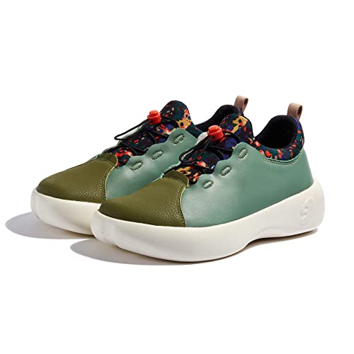 UIN Women's Art Painted Fashion Sneaker Wide Toe Lace-up Lightweight Comfort Walking Travel Shoes Bartello2