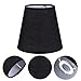 KALLORY Cloth Lampshade Lamp Cover Black Fabric Lamp Shade Accessory for Wall Suitable for Home Lighting Tools