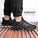Men's Breathable Walking Shoes Non Slip Casual Sport Tennis Running Shoes Athletic Gym Blade Fashion Sneakers Black 12