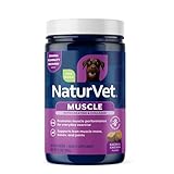 NaturVet Muscle Targeted Care Hip & Joint Supplement for Dogs, Helps Support Lean Muscle Mass, Strength & Performance with HMB, Creatine, Whey Protein, & L-Carnitine, 60 Bacon & Chicken Soft Chews