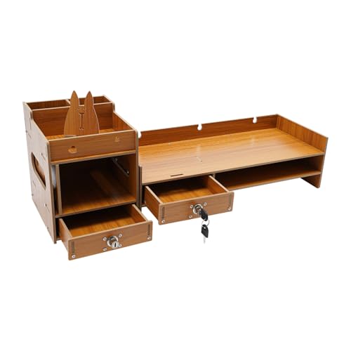 Base elevadora para monitor con almacenamiento ajustable