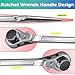 WEDO Scaffold Podger Ratchet Spanner Ratcheting Socket Wrench (Sliver), Spud Ratchet Scaffold Wrench, Quick Release Spud Wrench, Size 36mm, 445mm Length, Chrome Vanadium Steel