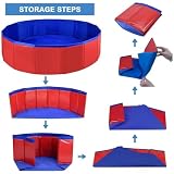 Faltbarer Hundepool,50x8 cm Hundeplanschbecken,Planschbecken für Haustiere für Kleine und Große Hunde, PVC Schwimmbecken, Faltbare Hundepool für Kleine Hunde 