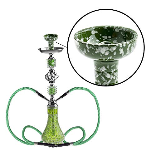 HIBRON Premium Keramik Shisha Phunnel Kopf - perfekt geeignet für Standard-Smokebox - Phunnel Shisha Kopf, Grün – Bild 7