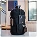 Hydro Gallon® - 1 Gallon Water Bottle Jug with Insulated Sleeve and Straw Lid, Handle, Time Marker, Pocket, Shoulder Strap. Daily Intake Leakproof BPA free Large Big Bottle Men. 128oz (Black)