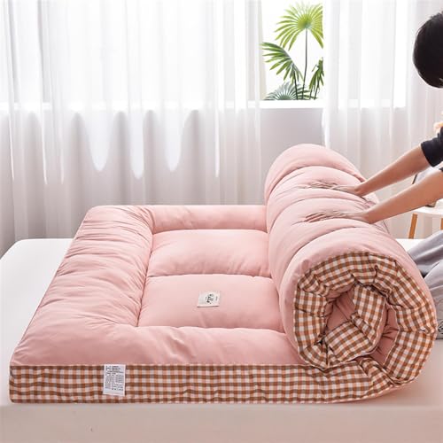 Colchón de suelo japonés plegable tatami, colchón doble portátil, colchón futón para el hogar, dormitorio, antideslizante y transpirable, 120 x 200 cm