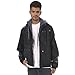 CorBuyit Men's Thermal Lined Faux Leather Motorcycle Jacket, Padded Warm Winter Bomber Coat with Removable Hood for Men (Black) - 4XL