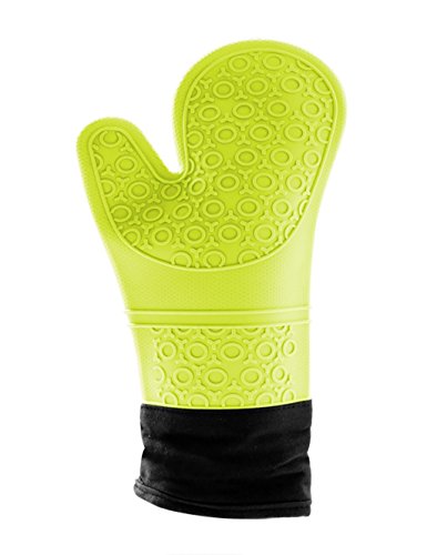 Preisvergleich Produktbild LHP Shoutao Microwelle Handschuhe Hitzebeständige Handschuhe Ofen Anti - Scald Handschuhe Silikon Handschuhe Single (Farbe : Grün, größe : A)