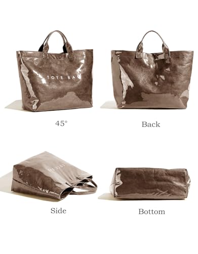 Bolso Tote Trendy de PVC para Mujer con Asa Superior miniatura 4