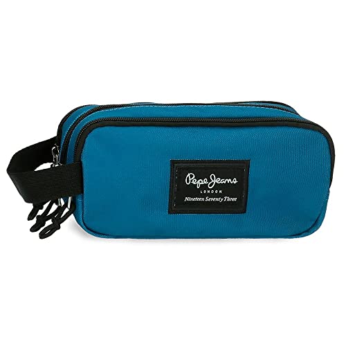 Pepe Jeans Aris Estuche Triple Azul 22x10x9 cms Poliéster