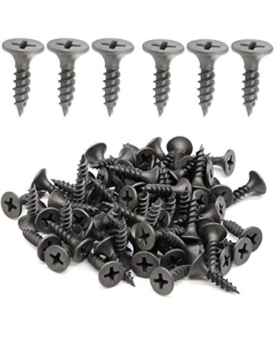 IMScrews 100pcs #6x5/8 Flat Head Phillips Drywall Screws Fine Thread Sharp Point Wood Screw, Carbon Steel 1022A, Gray Phosphate