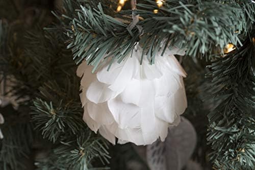 Artemio Christmas Baubles white to Decorate in Different Sizes,39-Piece