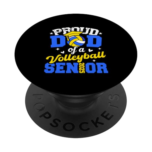 Proud Dad Of A Volleyball Senior Class Of 2025 Graduación PopSockets PopGrip Adhesivo