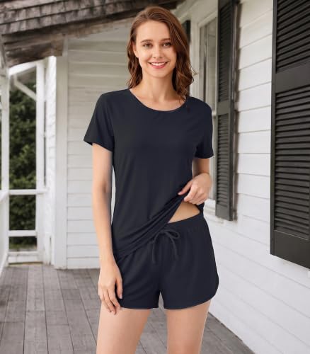 Image of WiWi Bamboo Viscose Womens Pajamas Cooling Sleepwear for Hot Flashes S-4X