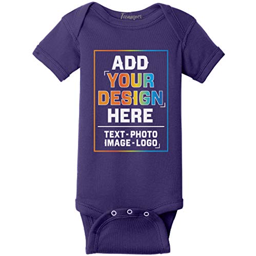 TEEAMORE Custom Bodysuits for Baby Personalized Bodysuit Design Your Own