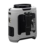 CAZOKASI 2024 Upgrade, 10.000 mAh Taillen-Clip-Lüfter, tragbar, leistungsstark, bis zu 40 Stunden Kühlung und Hitzschlag-Prävention (Grau und Orange)